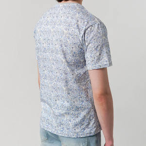 T-shirt décontracté pour homme imprimé intégral, 100 % coton épais, streetwear, manches courtes, col rond – Fournisseur de vêtements - Product Image 3