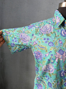 เสื้อเชิ้ตแขนสั้นผู้ชายพิมพ์ลายดอกไม้ลำลองคอปกผ้าฝ้ายสไตล์ฤดูร้อน - Product Image 6