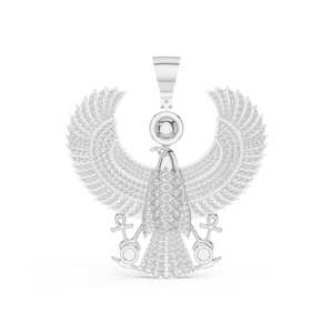 Collar con Colgante de Águila de Oro Rosa de Lujo Aurum Diam, con Moissanita y Micro Pavé, Plata 925, Joyería Hip Hop, Estilo Egipcio Antiguo - Product Image 4