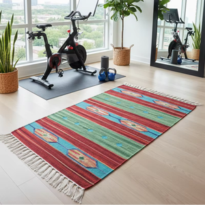 Tapis/chemins de table en peluche 100 % coton, faits main, à motifs floraux, pour la maison, l'hôtel et les voyages, design moderne, lavables en machine, réversibles, personnalisables - Product Image 1