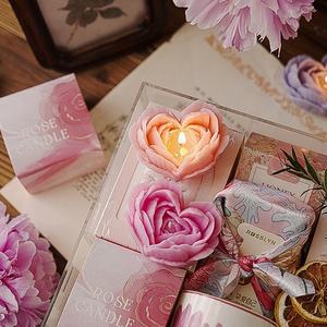 Cadeau de parfum de la Saint-Valentin Souvenir fait main <span class=keywords><strong>Bougie</strong></span> parfumée en forme de rose en forme de cœur personnalisée - Product Image 4