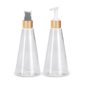 Bouteille conique en plastique PET de haute qualité OEM 250 ml, emballage cosmétique de qualité alimentaire, impression sérigraphique personnalisée, étiquette estampée à chaud - Product Image 3