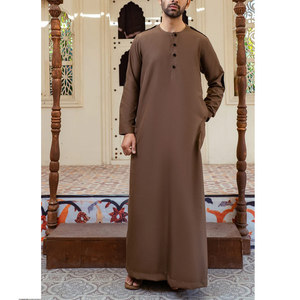 <b>Men</b> Juba Traditional Muslim Long Robe Clothing Comfortable Islamic Wear Modest Loose Fit Breathable Fabric - Product Image 1