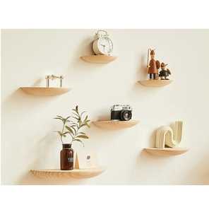 Green Hexagon Wood <b>Adjustable</b> Modern Non-folding Wall <b>Shelf</b> Floating Honeycomb Display Rack Ledge Board Living Room Wall Holder - Product Image 2