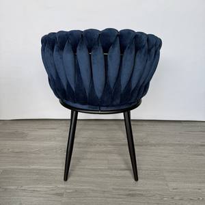 Luxury Navy <b>Blue</b> Velvet Dining <b>Chair</b> for Home Kitchen Restaurant Hotel Furniture - Product Image 5