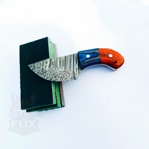 Couteau à Découper en Acier Damas de Qualité Industrielle Personnalisé, Lame Fixe, Chasse, Camping, Manche en Bois, Différentes Couleurs, Garantie de 3 Ans - Product Image 6