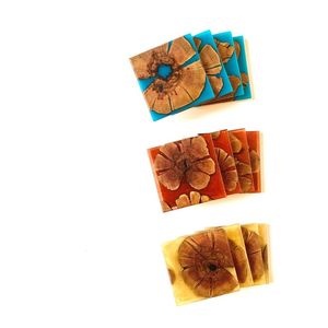 Everyday Natural Wood Resin Coasters for Drink Protection Promotional Coaster Product - Product Image 1