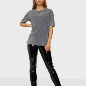 Nouveaux T-shirts surdimensionnés délavés à l'acide de haute qualité avec logo personnalisé, vente en gros, T-shirts vierges respirants pour femmes à prix abordable - Product Image 6