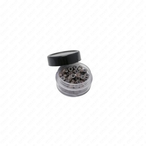 Anillas de Microenlace de Alta Calidad de 5mm, Color Marrón, con Revestimiento de Silicona, para Extensiones de Cabello, Uso Profesional en Salón - Product Image 2