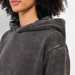 Acid Wash <b>Off</b> the <b>Shoulder</b> <b>Sweatshirts</b> for Women Inspired Acid Wash Oversized Hoodies for Women with Customized Colors and logo - Product Image 5