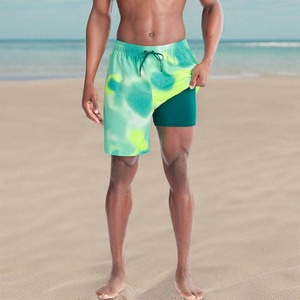 Shorts de bain pour hommes personnalisés, mi-longs, unis, séchage rapide, style urbain, taille élastique - Product Image 5