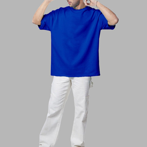 เสื้อยืดฮิปฮอปดีไซน์เองแบบลำลองทรงโอเวอร์ไซส์สำหรับผู้ชาย ผ้าฝ้าย 100% ถักทออย่างดี เป็นมิตรต่อสิ่งแวดล้อม แขนสั้น ป้องกันขนร่วง แห้งเร็ว - Product Image 3