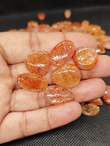 Piedra Preciosa de Sunstone Naranja Arcoíris Natural de Alta Calidad, Pulida, de Origen Africano, en Forma Mixta, Cabujón Suelto - Product Image 4