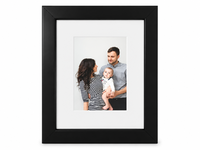 Cadre photo en MDF noir sur mesure avec passe-partout blanc pour affichage sur bureau, mur de galerie, décoration intérieure
