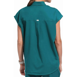 Comfortable Stretchy Hospital Nurse & <b>Doctor</b> Scrub Uniforms Stand Collar Knitted Fabric Jogger Pants Ladies Scrub Suits - Product Image 2