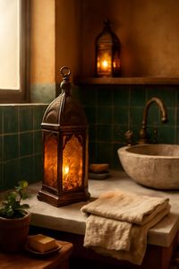 Lanternes à bougies en métal marocaines personnalisées, décoratives pour l'intérieur et l'extérieur, lanternes de ferme à poser au sol et suspendues pour la décoration d'événements - Product Image 5