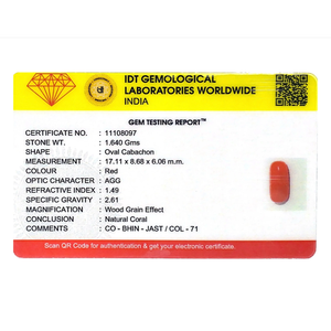 High Quality Synthetic Red Coral Oval Cabochon Loose Gemstone Lot 8.2 Carat for Fine Jewelry - Product Image 4
