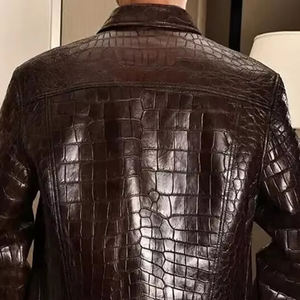 Blouson en cuir noir de haute qualité pour homme, col montant, style urbain, service OEM, prix compétitif, coupe-vent – Collection Hiver 2026 - Product Image 4