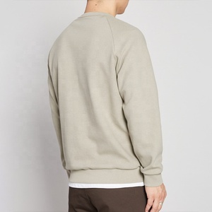 Alta calidad bordado personalizado cuello redondo hombres sudaderas Unisex 450 GSM algodón Vintage en blanco gota hombro cuello redondo sudadera - Product Image 3