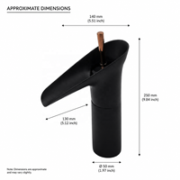 Robinet de lavabo minimaliste en laiton finition chromée, monocommande à capteur tactile, à poser, mitigeur compact pour vasque, débit d'eau fluide