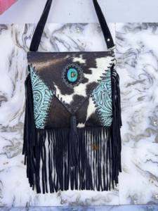 Sac à main en cuir de vachette à franges en fourrure de designer pour femmes, sac à bandoulière en cuir de vachette à franges en fourrure, sac à main élégant, cadeaux - Product Image 2