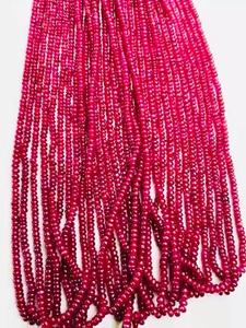 Natural <b>Ruby</b> beads <b>necklace</b> 16 lines 365 CTS perfect making and polishing premium red color excellent luster jewelry piece - Product Image 5