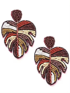 Pendientes para Mujer y Niña, Modernos, con Cuentas Bordadas y Diseño Colorido, para Fiestas, Hechos en India por MD HANDICRAFTS - Product Image 5