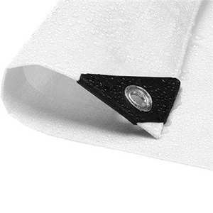 Bâche en tissu laminé tissé HDPE imperméable blanc pour camping extérieur et utilisation sur camion, durable - Product Image 4