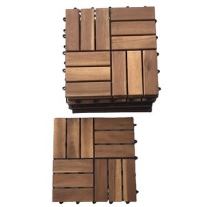 Tuiles en bois d'acacia vietnamien pour extérieur, imperméables, antidérapantes, 18 mm, finition mate contemporaine, solution complète - Product Image 5