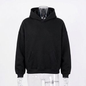 Sweat à capuche de luxe 500 GSM pour homme, coupe ample personnalisée, épaules tombantes, sweat-shirt vierge en molleton de coton épais de haute qualité - Product Image 3