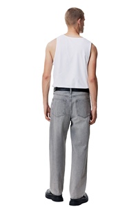 กางเกงยีนส์ทรงหลวมสำหรับผู้ชายผ้าฝ้าย100% มีกระเป๋า5กระเป๋าผ้ายีนส์แบบโค้งมนดีไซน์ใหม่พรีเมี่ยม - Product Image 6