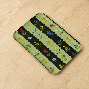 Bandeja Rectangular Decorativa con Estampado Floral Artesanal, Plato Decorativo Duradero de Primera Calidad, Elegante Vajilla Multiusos para Exhibición - Product Image 1