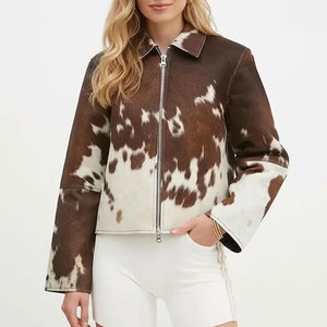 Vestes en cuir de vachette pour femmes au design unique, qualité supérieure, design personnalisé, style décontracté, coupe régulière, vestes en cuir de vachette tendance - Product Image 5