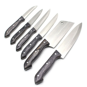 Professional Chef <b>Knife</b> <b>Set</b> with <b>Sharp</b> Stainless Steel Blades 3-Piece Right-Handed Handmade <b>Set</b> and Wooden Handles - Product Image 1