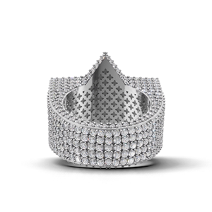 แหวนมอสซาไนต์ทรงดาวประดับเพชร Avina Jewels เงินแท้ 925 พร้อมสร้อยคอฮิปฮอปแบบฝังเพชรขนาดเล็กสำหรับผู้ชาย ได้รับการรับรองจาก GRA ชุบโรเดียม - Product Image 4