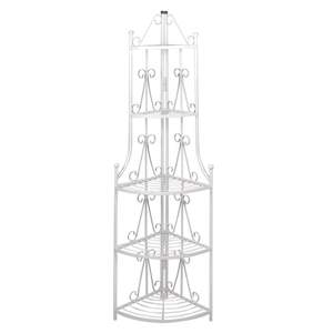 Scaffale angolare bianco per 14.2 mobili da giardino \ "x23.6 \" - Product Image 1