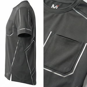 T-shirt de sport surdimensionné pour homme, respirant, en polyester/coton, pour la course à pied, la gym, les entraînements, vêtements de sport Maluza - Product Image 5