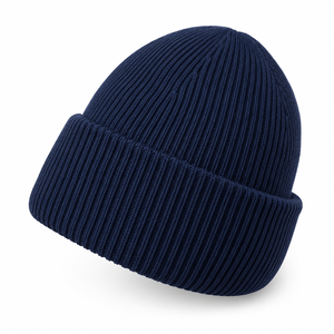 Men's Winter <b>Beanie</b> <b>Hat</b> with Brim Warm Double Knit Cuff Travel Common Fabric Adults - Product Image 1
