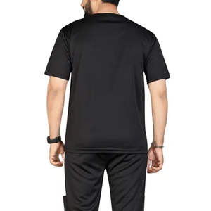 Ensemble de survêtement sportif pour homme, coupe slim, noir, respirant, écologique, 100% polyester, pour l'entraînement, le jogging, la course à pied, la salle de sport, vêtements de sport actifs - Product Image 5