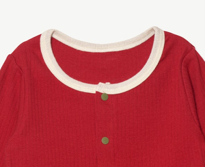 JALBEBE Ensemble de vêtements de détente côtelés unisexe pour bébé, toutes saisons, en stock, 2 pièces, haut à manches longues en polyuréthane et pantalon, pour la maison - Product Image 3