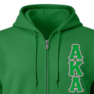 Sudadera con capucha verde de cierre completo con diseño gráfico de tres letras, chaqueta de algodón y forro polar, manga larga, estilo casual y urbano para mujer - Product Image 3