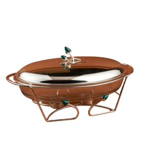 Calentador de Comida Tipo Majlis de Acero Inoxidable 201, con Tapa Abombada, Capacidad de 3L, Calentamiento con Alcohol, Inyección Manual de Vapor, Estilo Árabe de Lujo - Product Image 6