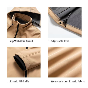 Veste de pluie pour homme de qualité supérieure, nouveau design, coupe-vent à capuche pour adultes, vêtements de pluie tendance, veste coupe-vent pour garçons et filles - Product Image 5