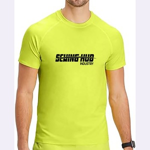 Couleur de citron respirant course entraînement couleur unie blanc chemise de course polyester broderie chemise lavée coton chemises de course - Product Image 3