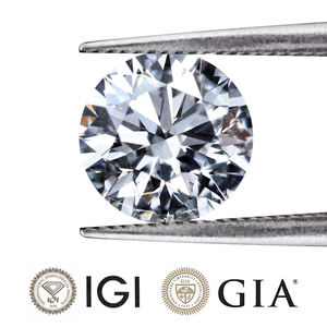 เพชรทรงกลมเจียระไนแบบบริลเลียนท์ สี D ขนาด 0.5-5.00 กะรัต ได้รับการรับรองจาก IGI ผลิตในห้องปฏิบัติการ พร้อมบริการทำแม่พิมพ์และตัวอย่าง จากกูจารัต - Product Image 4