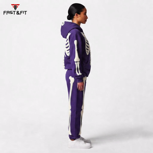 Vêtements de sport légers à capuche pour le streetwear, design personnalisé, vêtements de sport respirants, ensembles de survêtements, vêtements de gym, jogging pour hommes - Product Image 6