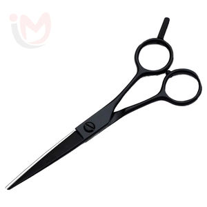 Tijeras de Entresacar de 5.5 Pulgadas, Acero Inoxidable 440C, Acabado Negro Brillante, para Diestros, para Belleza, Barbería y Peluquería - Product Image 4