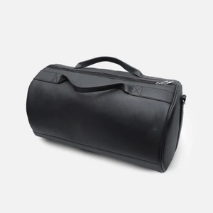 Bolsa de Viaje Cilíndrica de Cuero Genuino, Moderna, con Gran Capacidad de Almacenamiento, Diseño de Lujo para Fin de Semana - Product Image 1