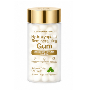 Gommes vitaminées reminéralisantes à l'hydroxyapatite, marque privée personnalisée, avec xylitol et calcium, soutien immunitaire, 60 pièces par sachet - Product Image 1