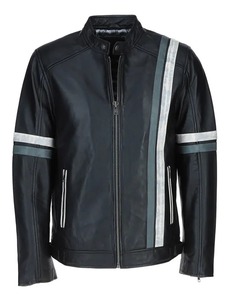 เสื้อแจ็คเก็ตหนังสีดำสำหรับผู้ชาย รุ่น Ryker - Product Image 1